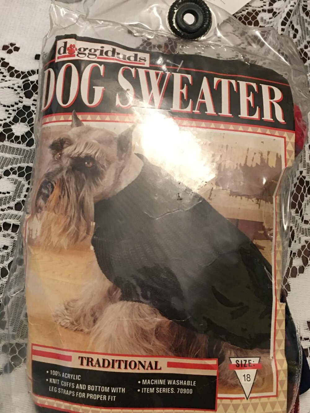 Doggiduds Plaid/Solid Fleece Dog Sweater Coat, Size Medium - 18, Barely Worn